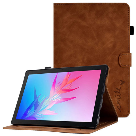 For Huawei Enjoy Tablet 2  /  MatePad T 10 9.7 inch  /  T 10S 10.1 inch  /  Honor Pad 6 10.1-inch  /  Pad X6 9.7 inch Tablet Case Pattern Imprinted PU Leather Card Slots Stand Cover