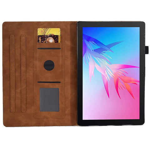 For Huawei Enjoy Tablet 2  /  MatePad T 10 9.7 inch  /  T 10S 10.1 inch  /  Honor Pad 6 10.1-inch  /  Pad X6 9.7 inch Tablet Case Pattern Imprinted PU Leather Card Slots Stand Cover