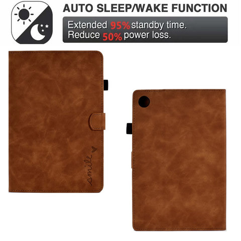 For Huawei Enjoy Tablet 2  /  MatePad T 10 9.7 inch  /  T 10S 10.1 inch  /  Honor Pad 6 10.1-inch  /  Pad X6 9.7 inch Tablet Case Pattern Imprinted PU Leather Card Slots Stand Cover