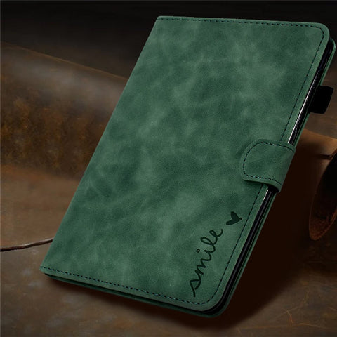 For Samsung Galaxy Tab A 10.1 (2016) T580 Smart Tablet Case Imprinted Pattern Leather Dustproof Solid Color Stand Cover with Card Slots