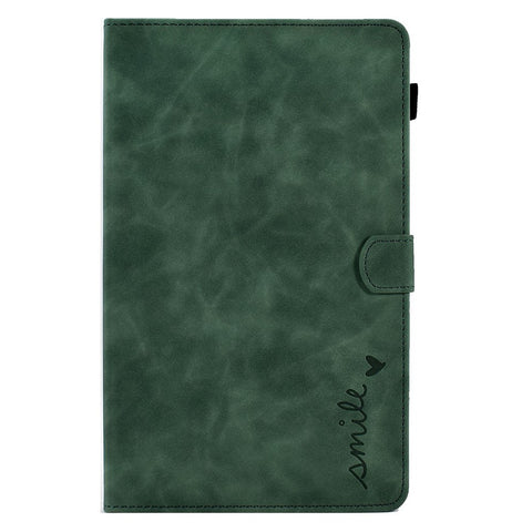 For Samsung Galaxy Tab A 10.1 (2016) T580 Smart Tablet Case Imprinted Pattern Leather Dustproof Solid Color Stand Cover with Card Slots