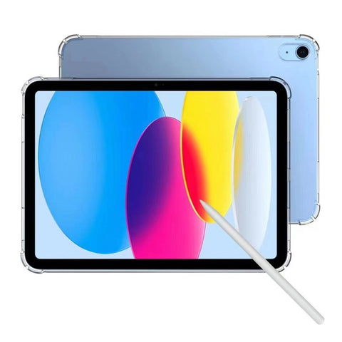 For iPad (2025) / 10.9 (2022) Soft TPU Clear Tablet Cover Reinforced 4 Corners Shock-Absorbing Scratch-Resistant Back Case