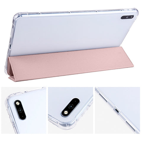 For Huawei MatePad 10.4 (2022) / (2020) Tri-Fold Stand Tablet Cover PU Leather Auto Sleep / Wake Smart Case with Pencil Holder