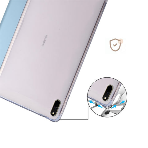 For Huawei MatePad 11 (2021) PU Leather Tri-Fold Stand Folio Shockproof Case Auto Sleep / Wake Smart Tablet Cover with Pencil Holder