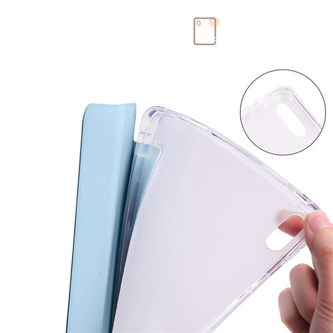 For Huawei MatePad 11 (2021) PU Leather Tri-Fold Stand Folio Shockproof Case Auto Sleep / Wake Smart Tablet Cover with Pencil Holder