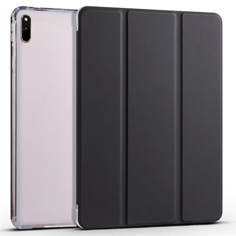 For Huawei MatePad 11 (2021) PU Leather Tri-Fold Stand Folio Shockproof Case Auto Sleep / Wake Smart Tablet Cover with Pencil Holder