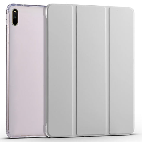 For Huawei MatePad 11 (2021) PU Leather Tri-Fold Stand Folio Shockproof Case Auto Sleep / Wake Smart Tablet Cover with Pencil Holder