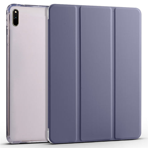 For Huawei MatePad 11 (2021) PU Leather Tri-Fold Stand Folio Shockproof Case Auto Sleep / Wake Smart Tablet Cover with Pencil Holder