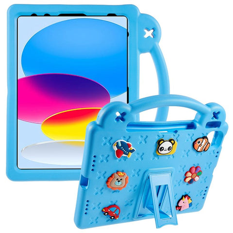 For iPad (2025) / 10.9 (2022) Tablet Cover Dropproof EVA Protective Case with Kickstand