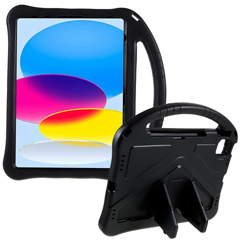 For iPad (2025) / 10.9 (2022) EVA Rugged Shockproof Tablet Cover Convertible Handle Kickstand Protective Kids Case