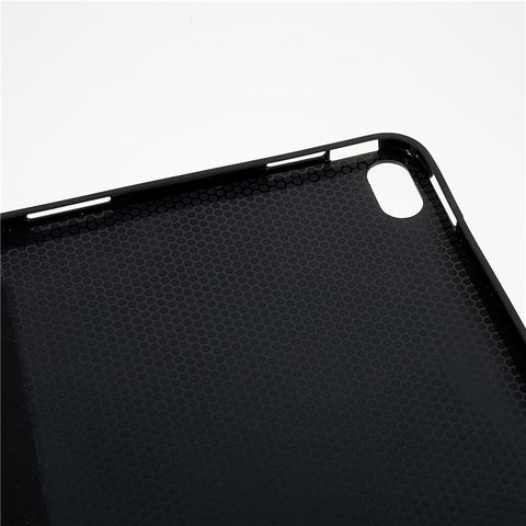 For iPad (2025) / 10.9 (2022) Three-Fold Stand PU Leather + Silicone Cover Tablet Anti-Drop Shockproof Case