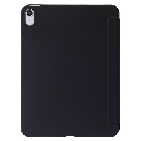 For iPad (2025) / 10.9 (2022) Three-Fold Stand PU Leather + Silicone Cover Tablet Anti-Drop Shockproof Case