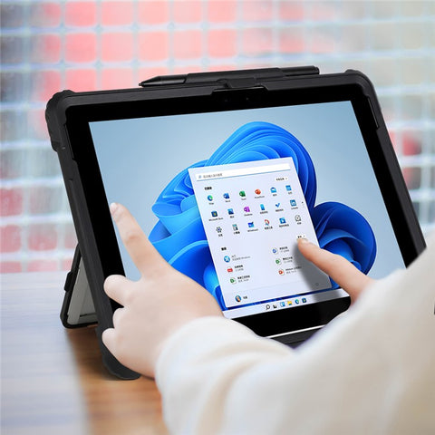 For Microsoft Surface Pro 9 Acrylic + TPU Transparent Case Portable Carrying Case Anti-Scratch Laptop Protector with Pen Slot