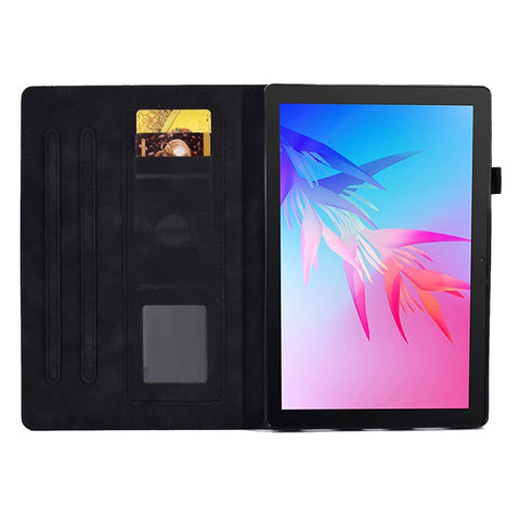 For Huawei Enjoy Tablet 2  /  MatePad T 10 9.7 inch  /  T 10S 10.1 inch  /  Honor Pad 6 10.1-inch  /  Pad X6 9.7 inch Butterfly Flower Pattern Imprinted Tablet Case PU Leather Stand Card Slot Cover
