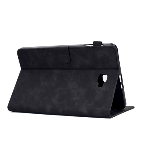 For Samsung Galaxy Tab A 10.1 (2016) T580 / T585 Shockproof Tablet Cover PU Leather Butterfly Flower Pattern Imprinted Protective Stand Case Card Holder