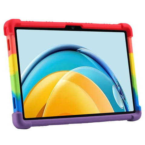 For Huawei MatePad SE 10.4-inch Soft Silicone Tablet Case PC Kickstand Shock-absorbing Tablet Cover