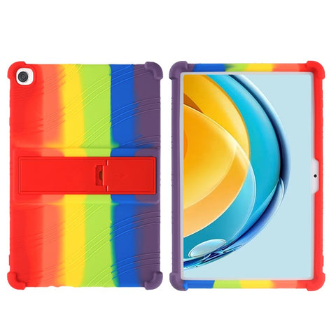 For Huawei MatePad SE 10.4-inch Soft Silicone Tablet Case PC Kickstand Shock-absorbing Tablet Cover