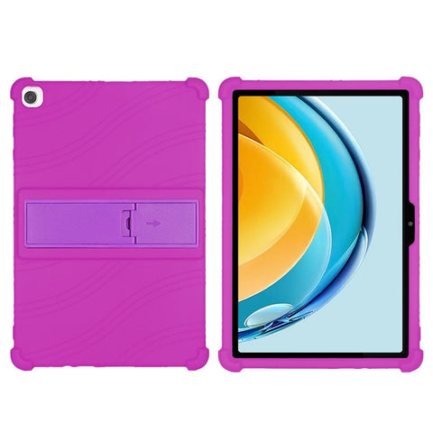 For Huawei MatePad SE 10.4-inch Soft Silicone Tablet Case PC Kickstand Shock-absorbing Tablet Cover
