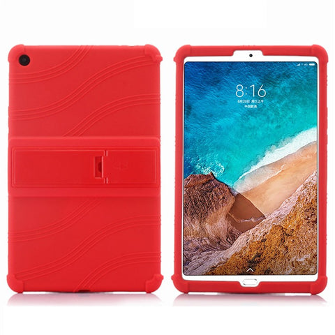 For Xiaomi Mi Pad 4 Plus Soft Silicone Tablet Case PC Kickstand Bump Proof Tablet Cover