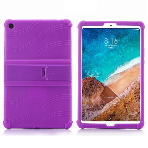 For Xiaomi Mi Pad 4 Plus Soft Silicone Tablet Case PC Kickstand Bump Proof Tablet Cover