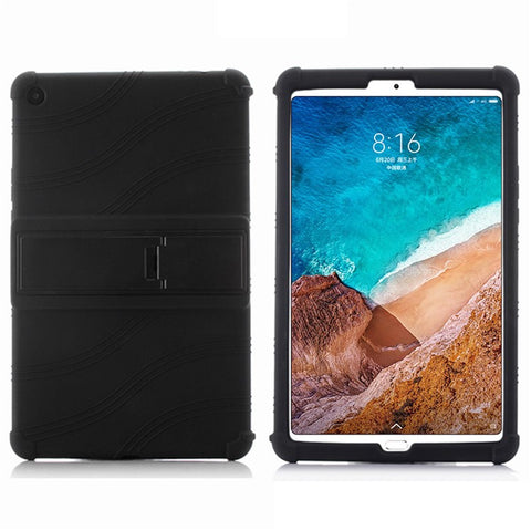 For Xiaomi Mi Pad 4 Plus Soft Silicone Tablet Case PC Kickstand Bump Proof Tablet Cover