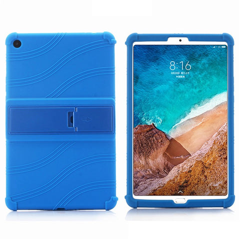 For Xiaomi Mi Pad 4 Plus Soft Silicone Tablet Case PC Kickstand Bump Proof Tablet Cover