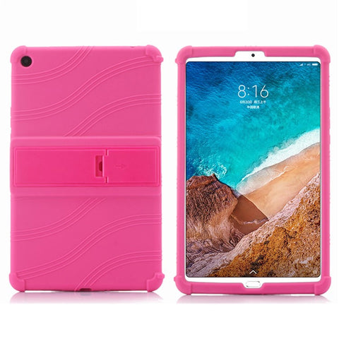 For Xiaomi Mi Pad 4 Plus Soft Silicone Tablet Case PC Kickstand Bump Proof Tablet Cover