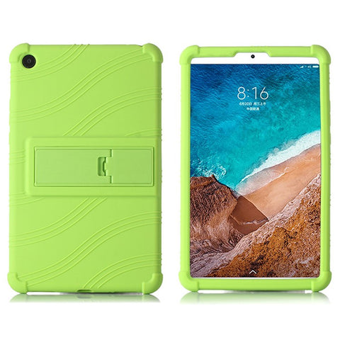 Protective Cover for Xiaomi Mi Pad 4, Flexible Silicone Tablet Case with PC Kickstand Design
