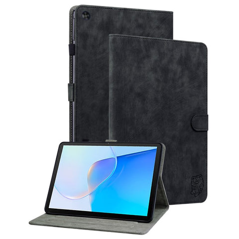 For Huawei MatePad SE 10.4 inch Imprinted Cute Tiger Pattern PU Leather Stand Case Card Holder Design Flip Tablet Cover
