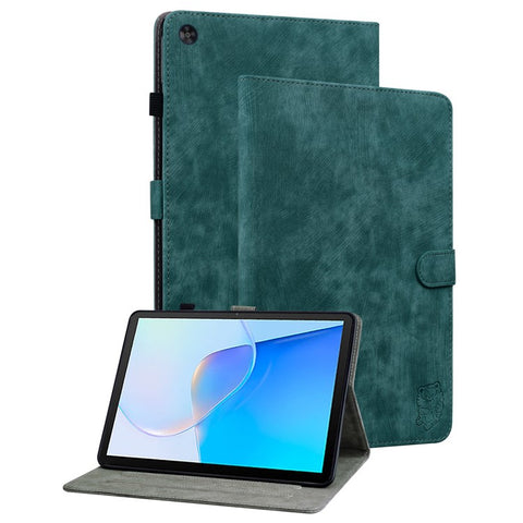 For Huawei MatePad SE 10.4 inch Imprinted Cute Tiger Pattern PU Leather Stand Case Card Holder Design Flip Tablet Cover