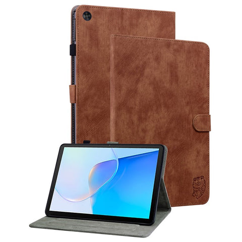 For Huawei MatePad SE 10.4 inch Imprinted Cute Tiger Pattern PU Leather Stand Case Card Holder Design Flip Tablet Cover