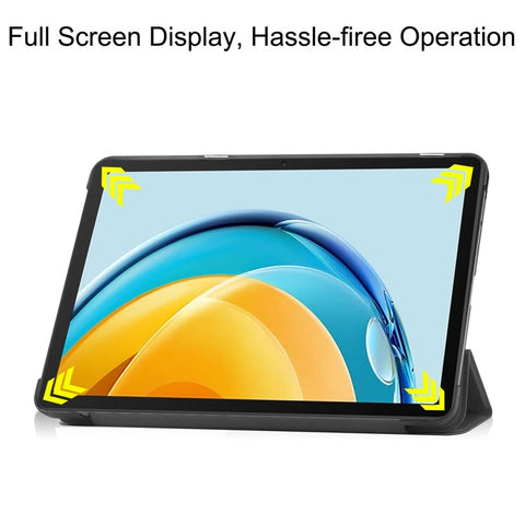 For Huawei MatePad SE 10.4-inch Tri-fold Stand PU Leather Case Auto Wake / Sleep Tablet Protective Cover