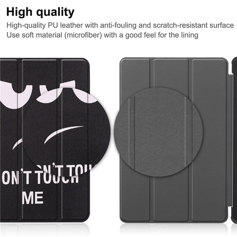 For Huawei MatePad SE 10.4-inch Trifold Stand Auto Sleep / Wake Tablet Cover Pattern Printing PU Leather Folio Anti-scratch Tablet Case