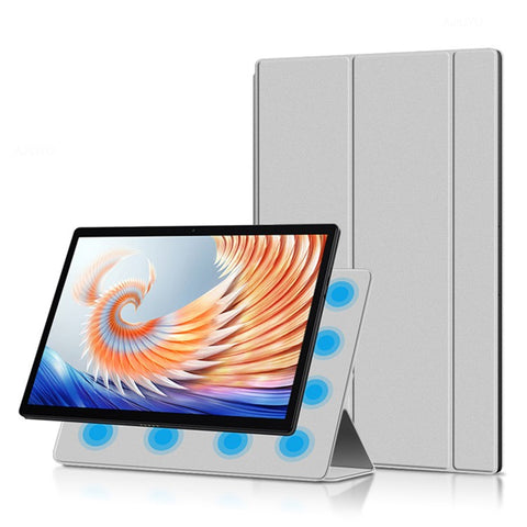 For Xiaomi Book S PU Leather Business Case Magnetic Absorption Tri-Fold Stand Tablet Cover