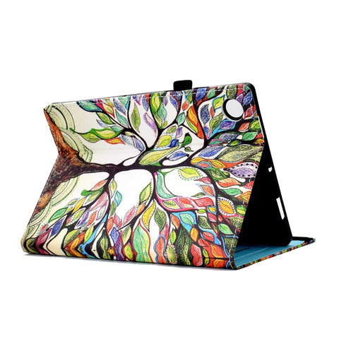 Pattern Printing Tablet Stand Case for Huawei MatePad T 10S 10.1 inch / MatePad T 10 9.7 inch Anti-drop Cover with Elastic Band