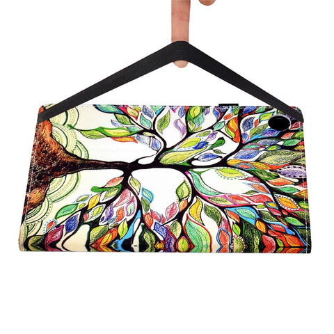 Pattern Printing Tablet Stand Case for Huawei MatePad T 10S 10.1 inch / MatePad T 10 9.7 inch Anti-drop Cover with Elastic Band