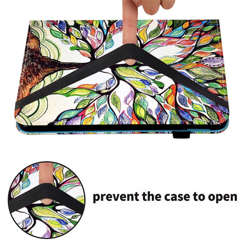 Pattern Printing Tablet Stand Case for Huawei MatePad T 10S 10.1 inch / MatePad T 10 9.7 inch Anti-drop Cover with Elastic Band