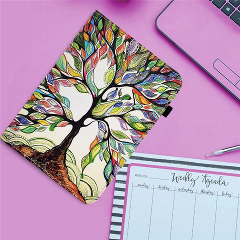 Pattern Printing Tablet Stand Case for Huawei MatePad T 10S 10.1 inch / MatePad T 10 9.7 inch Anti-drop Cover with Elastic Band