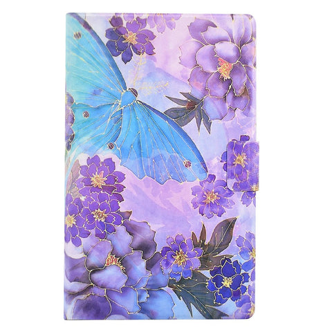 For Samsung Galaxy Tab A 10.1 (2016) T580 / T585 Leather Flip Cover Pattern Printed Tablet Case with Card Slots