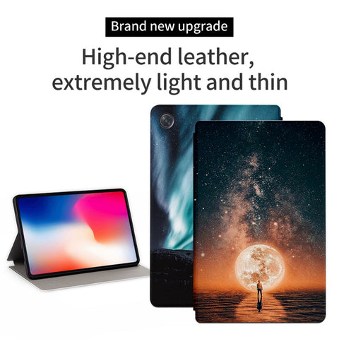 Shockproof Tablet Case for Huawei MatePad SE 10.4-inch Pattern Printing PU Leather Cover with Stand
