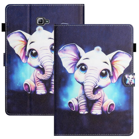 For Samsung Galaxy Tab A 10.1 (2016) T580 / T585 PU Leather Cover Pattern Printing Shockproof Tablet Case