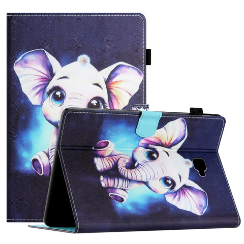For Samsung Galaxy Tab A 10.1 (2016) T580 / T585 PU Leather Cover Pattern Printing Shockproof Tablet Case