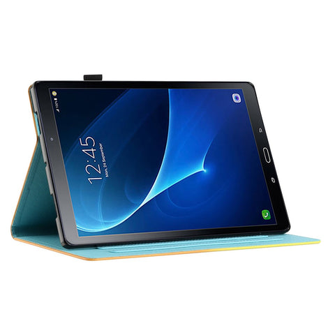 For Samsung Galaxy Tab A 10.1 (2016) T580 / T585 PU Leather Cover Pattern Printing Shockproof Tablet Case
