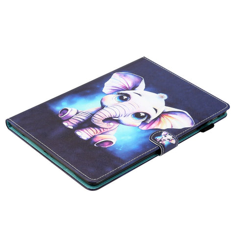 For Samsung Galaxy Tab A 10.1 (2016) T580 / T585 PU Leather Cover Pattern Printing Shockproof Tablet Case