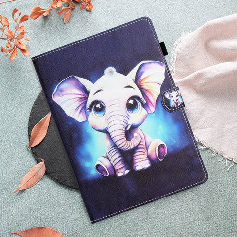 For Samsung Galaxy Tab A 10.1 (2016) T580 / T585 PU Leather Cover Pattern Printing Shockproof Tablet Case