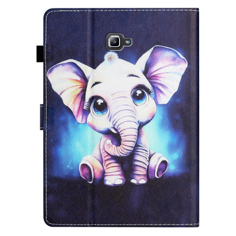 For Samsung Galaxy Tab A 10.1 (2016) T580 / T585 PU Leather Cover Pattern Printing Shockproof Tablet Case