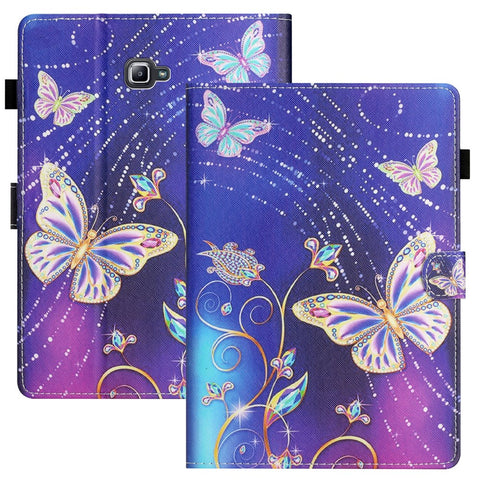 For Samsung Galaxy Tab A 10.1 (2016) T580 / T585 PU Leather Cover Pattern Printing Shockproof Tablet Case