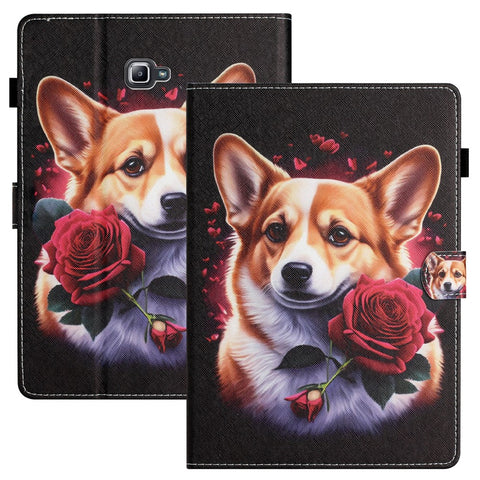 For Samsung Galaxy Tab A 10.1 (2016) T580 / T585 PU Leather Cover Pattern Printing Shockproof Tablet Case