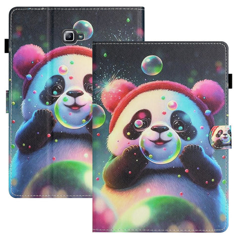 For Samsung Galaxy Tab A 10.1 (2016) T580 / T585 PU Leather Cover Pattern Printing Shockproof Tablet Case