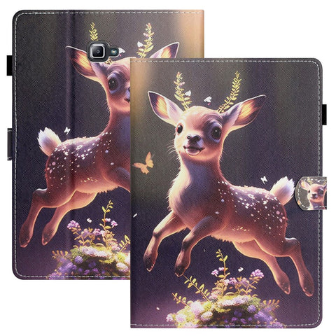 For Samsung Galaxy Tab A 10.1 (2016) T580 / T585 PU Leather Cover Pattern Printing Shockproof Tablet Case